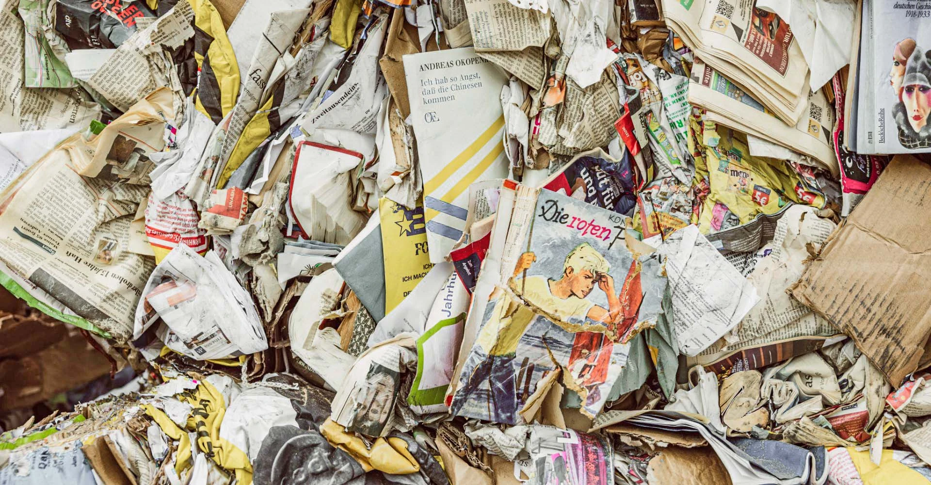 Papierabfall Nahaufnahme